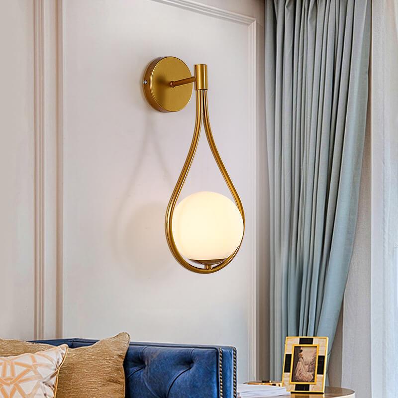 Teardrop Glass Globe Wall Sconce - Modern LED Wall Light Fixture - Stylish Lighting - Image 5