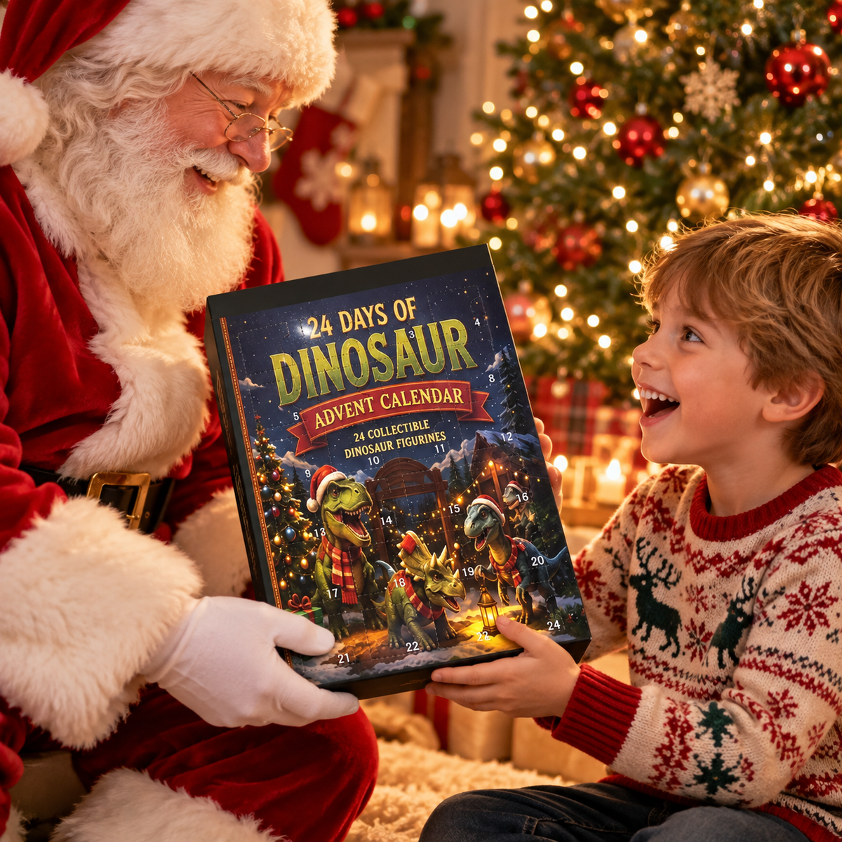 24-Day 2D Dinosaur Christmas Advent Calendar