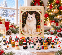 3D Cat Advent Calendar Christmas Holiday Countdown
