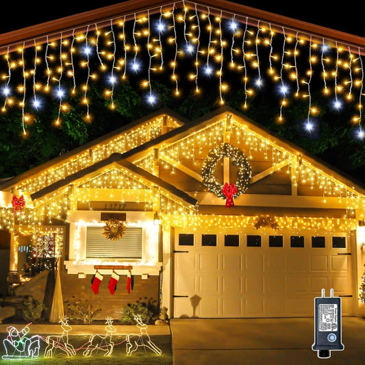 4M Warm White LED Light Curtain, IP44 Waterproof - Ideal for Weddings and Celebrations