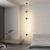 Adjustable Floor to Ceiling Lamp - Cone Shade - Modern Minimalist Design - Cable Lighting