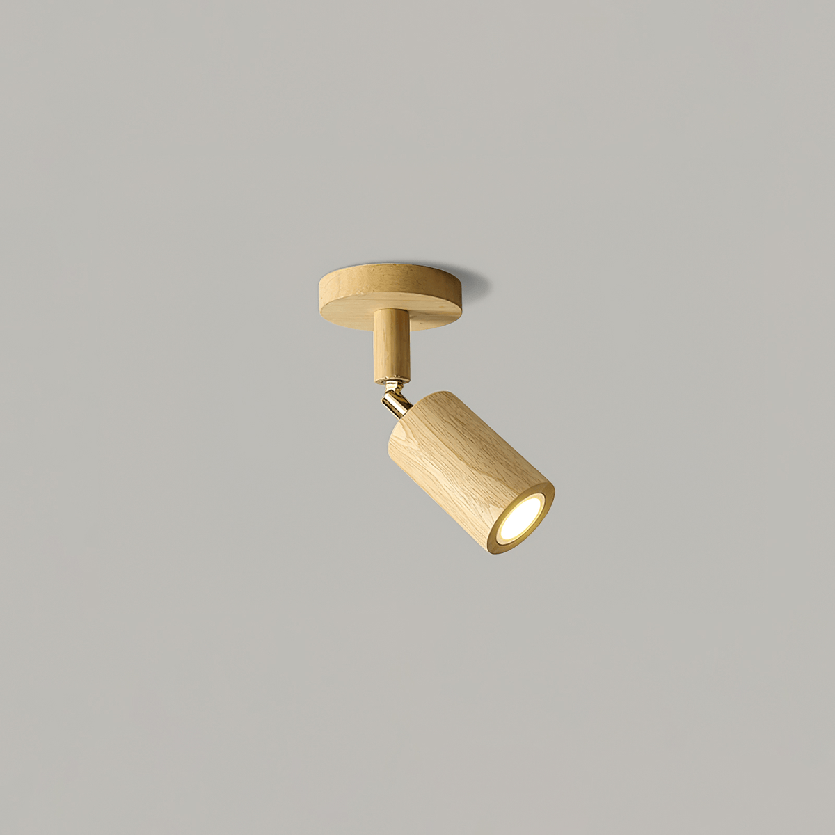 Adjustable Wooden Spotlight - Modern Ceiling Lamp - LED Fixture - Image 1