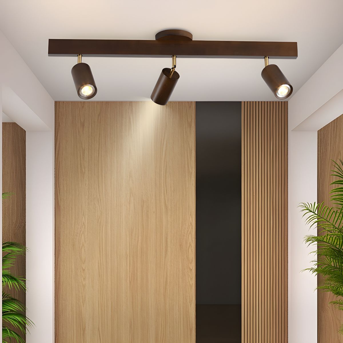 Adjustable Wooden Spotlight - Modern Ceiling Lamp - LED Fixture - Image 5
