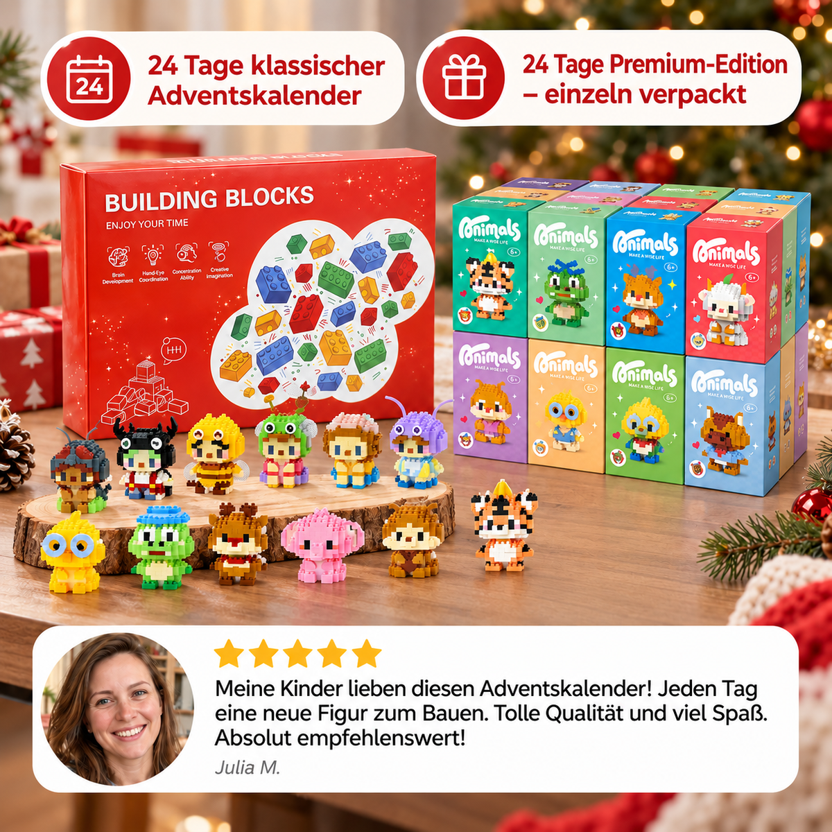 Animal Building Blocks Advent Calendar – 24 Days of Cute Buildable Figures