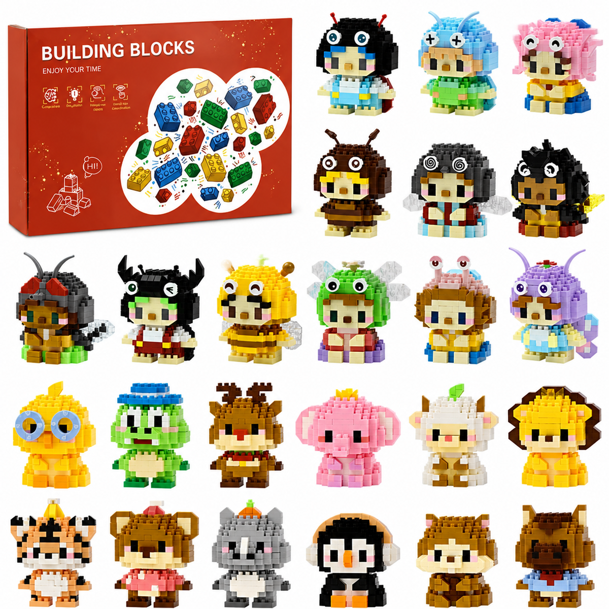 Animal Building Blocks Advent Calendar – 24 Days of Cute Buildable Figures