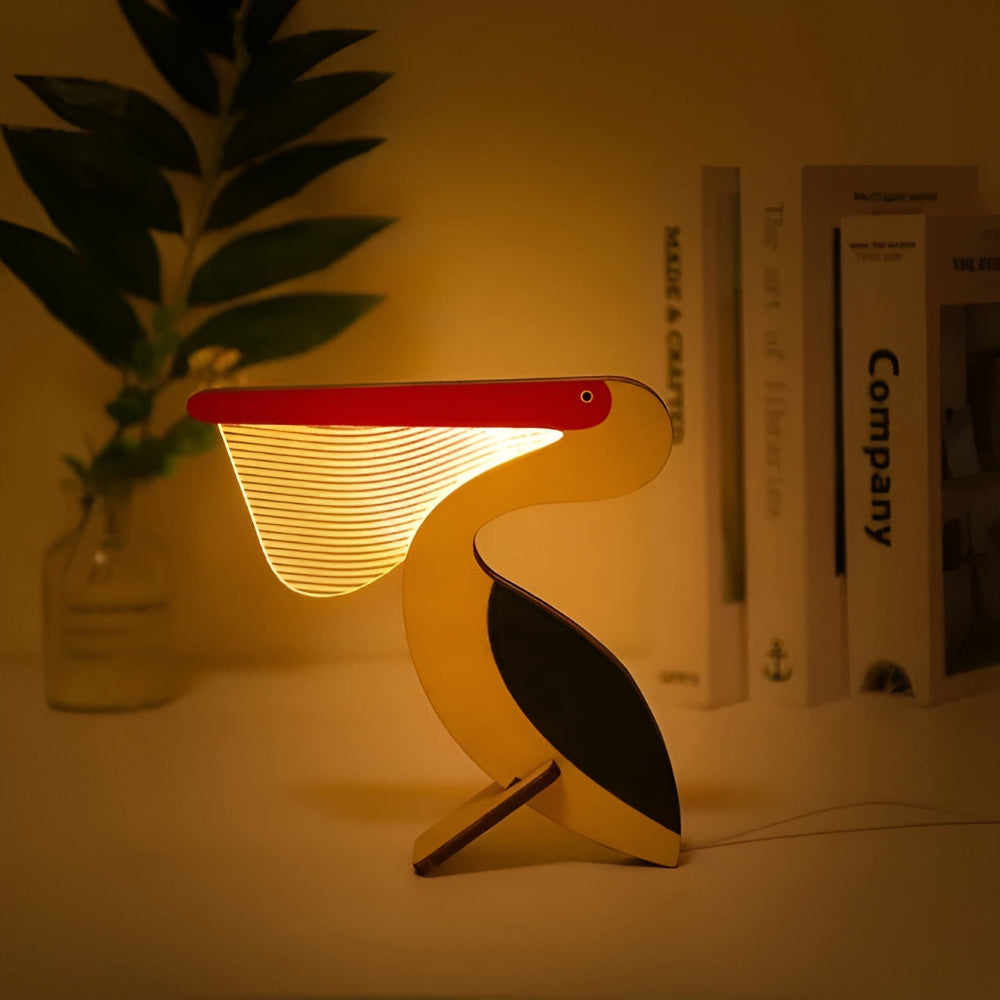 Animal Design Night Light - Wooden LED Lamp - Nursery Decor - Image 3