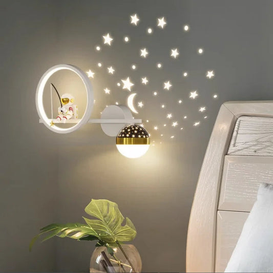 Astronaut Star Projector Night Light - Modern Wall Lamp - Bedroom Decor - Image 1