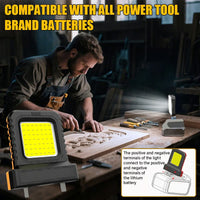 Battery-Compatible COB LED Work Floodlight for DIY & Outdoor