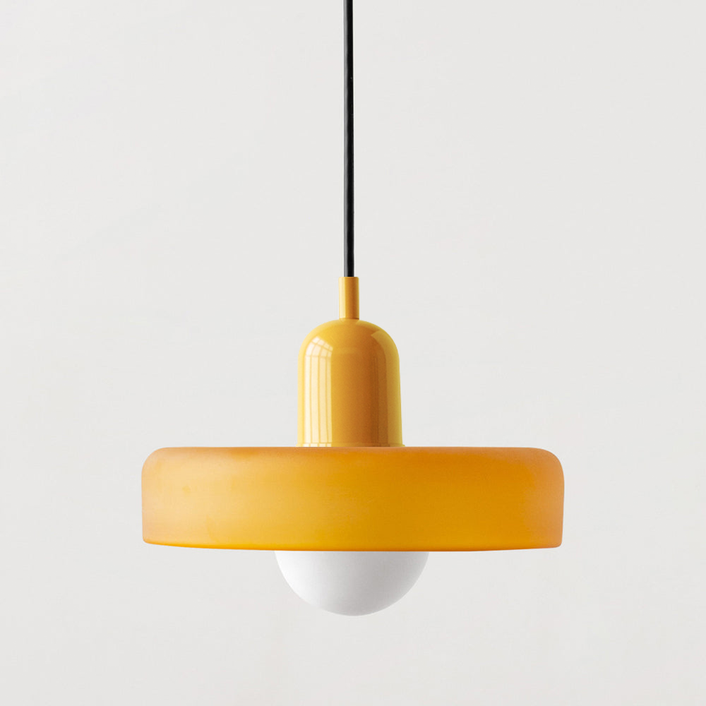 Bauhaus Colored Glass Pendant Light