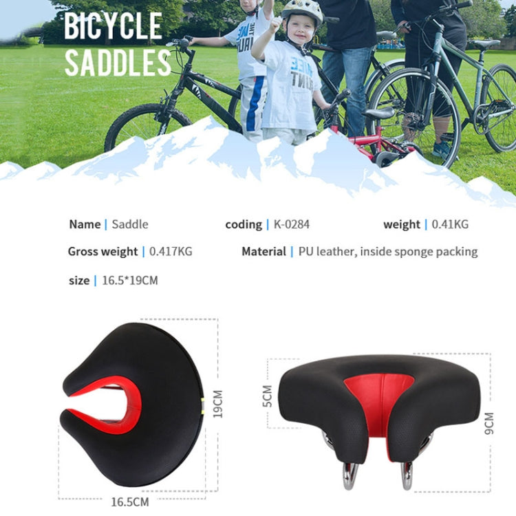 Bella | Noseless Bicycle Saddle Mountain Bike Thickened Soft Cushion (Blue)