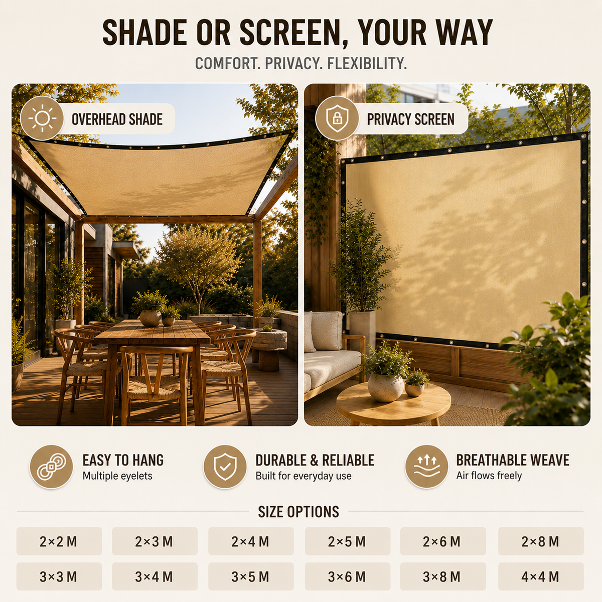 Bella | Shadeora Rectangular Sunshade Awning