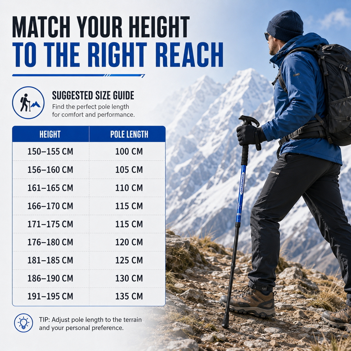 Bella | Trailara Foldable Telescopic Trekking Pole