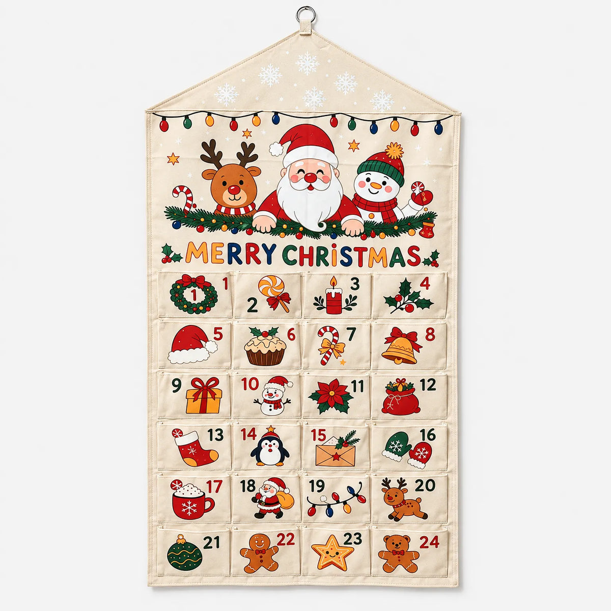 Canvas Hanging Advent Calendar - Festivio