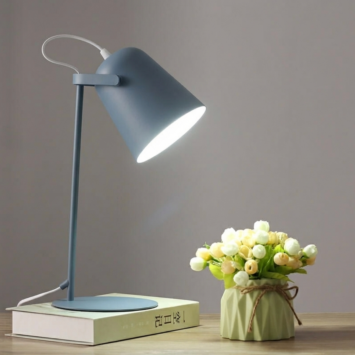 Cone Table Lamp - Metal Bedside Light - Modern Style Lighting - Image 9