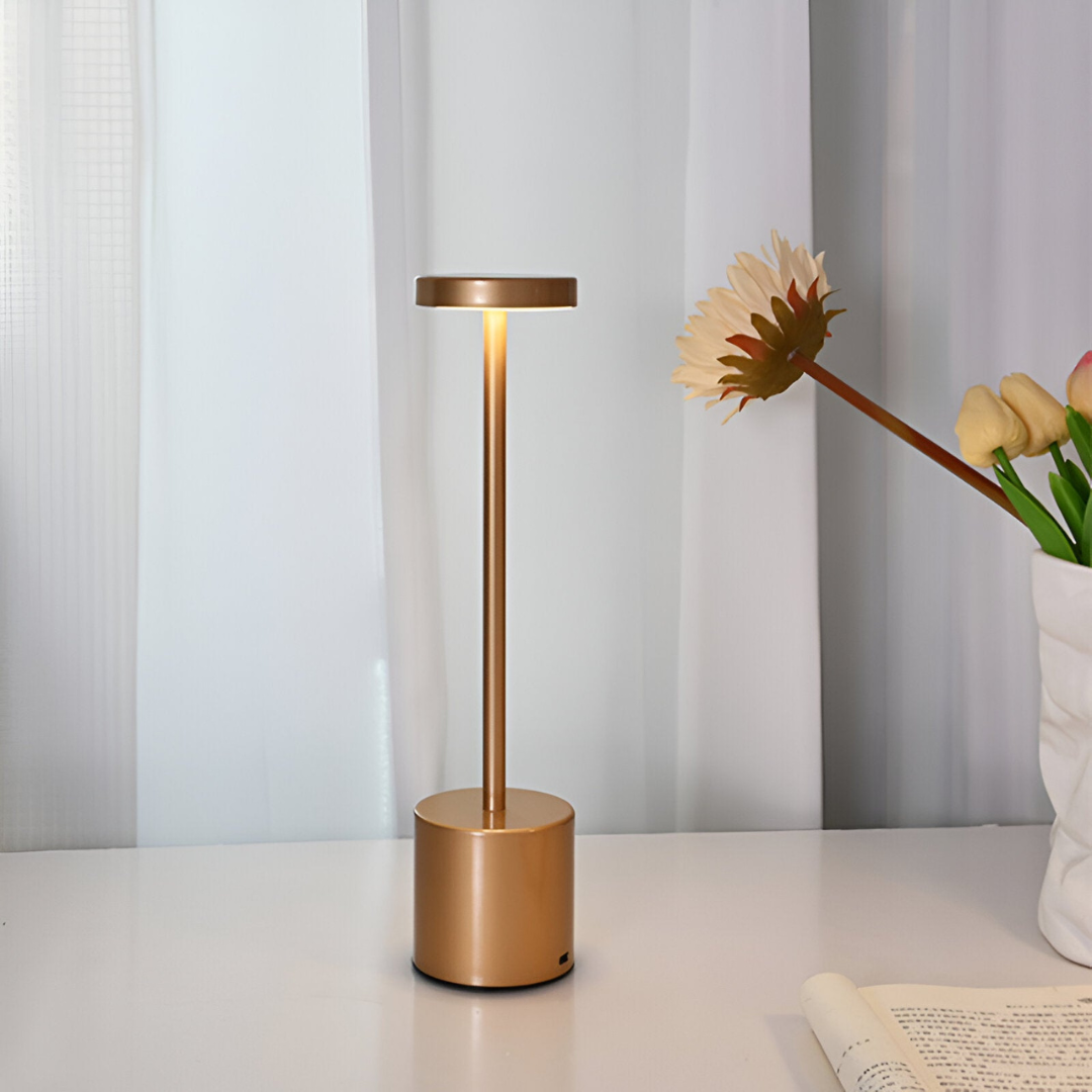 Cordless Iron LED Table Lamp - Rechargeable - Dimmable - Retro Style - Bedside Accent Light - Image 2
