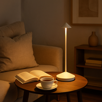 Cordless Table Lamp - Elegant Aluminum Accent Light - Dimmable - Indoor / Outdoor