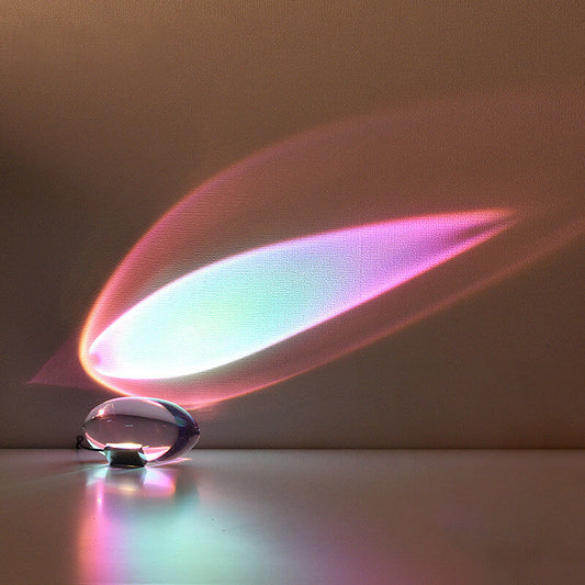 Crystal Projection Table Lamp - Modern USB Powered Accent Light - Colorful + Remote Control - Image 1
