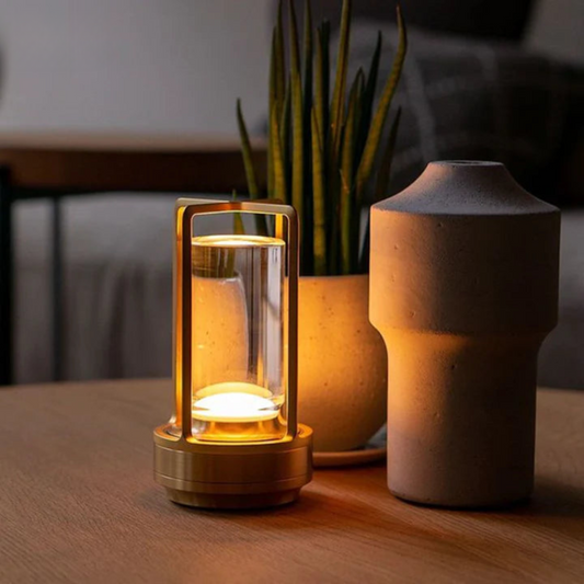 Crystal Table Lamp - Stylish Portable LED - Rechargeable - Aluminium Frame - Image 1