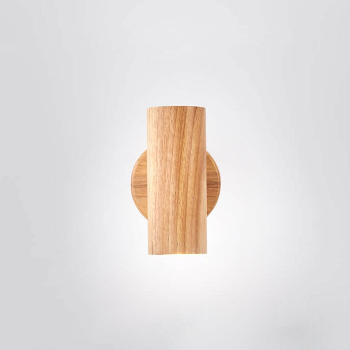 Cylindrical Wall Light - Modern Wooden Sconce - Elegant LED Lighting - Image 1