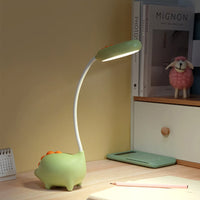 Dino Kids Desk Lamp - LED Dimmable Reading Light - Pastel Green
