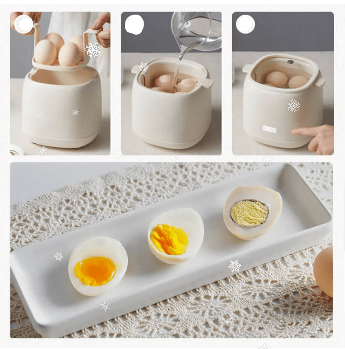 Egg Cooker with Six Programs – Fast and Precise Cooking – Perfect for Everyday Use