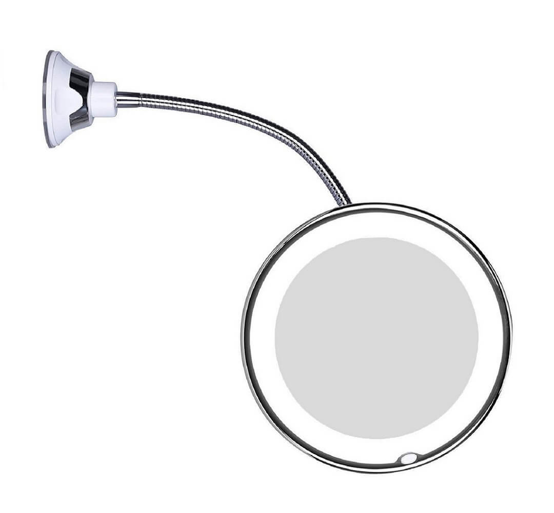 Elegant LED Magnifying Mirror – Adjustable Design with Flexible Gooseneck – Ideal for Precise Makeup and Daily Skincare with Perfect Lighting