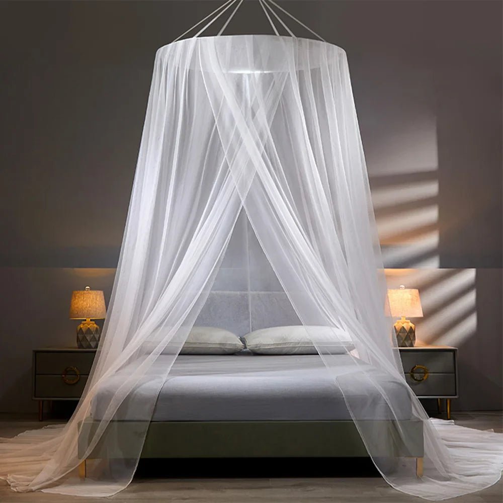 Elegant Mesh Bed Canopy - Foldable Mosquito Net - Home & Camping Insect Protection - Image 2