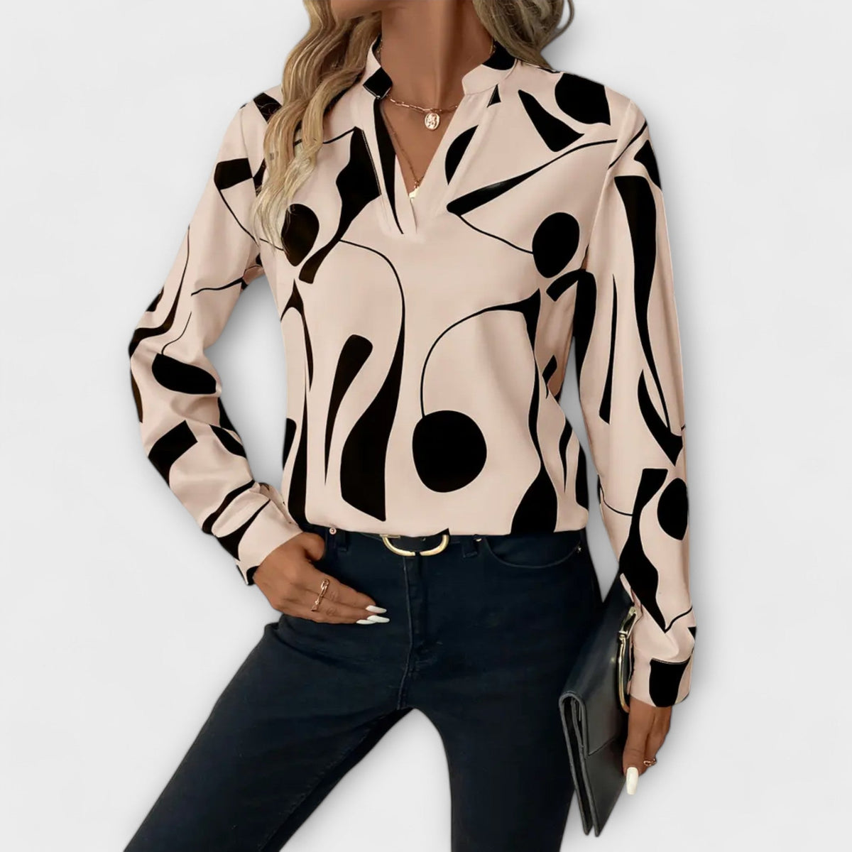 Elegant Patterned Blouse