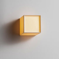 Fabric Shade Wall Lamp - Modern Square LED Sconce - Interior Lighting