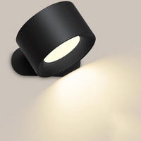 Flexilight Wall Lamp - Black Metal - Wireless Touch Control 360° Rotation - Modern Style