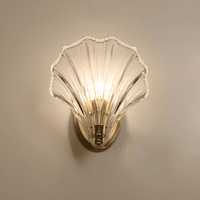 Glass Wall Light - Brass Accent - Elegant Ambient Lighting
