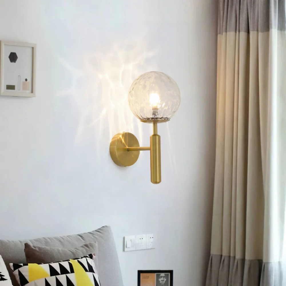 Globe Glass Wall Sconce - Modern Iron LED Wall Lamp - Nordic Style - Image 6