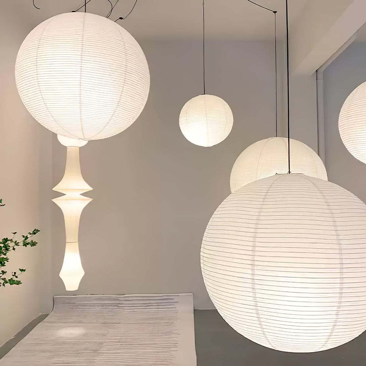 Globe Pendant Light - Round Paper Lantern - Stylish Hanging Lamp - Image 4