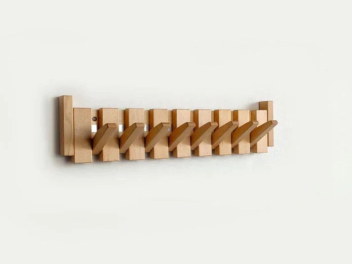 HarmonyCoat Wooden Piano Coat Rack – Stylish Wall Decor & Practical Storage Organizer