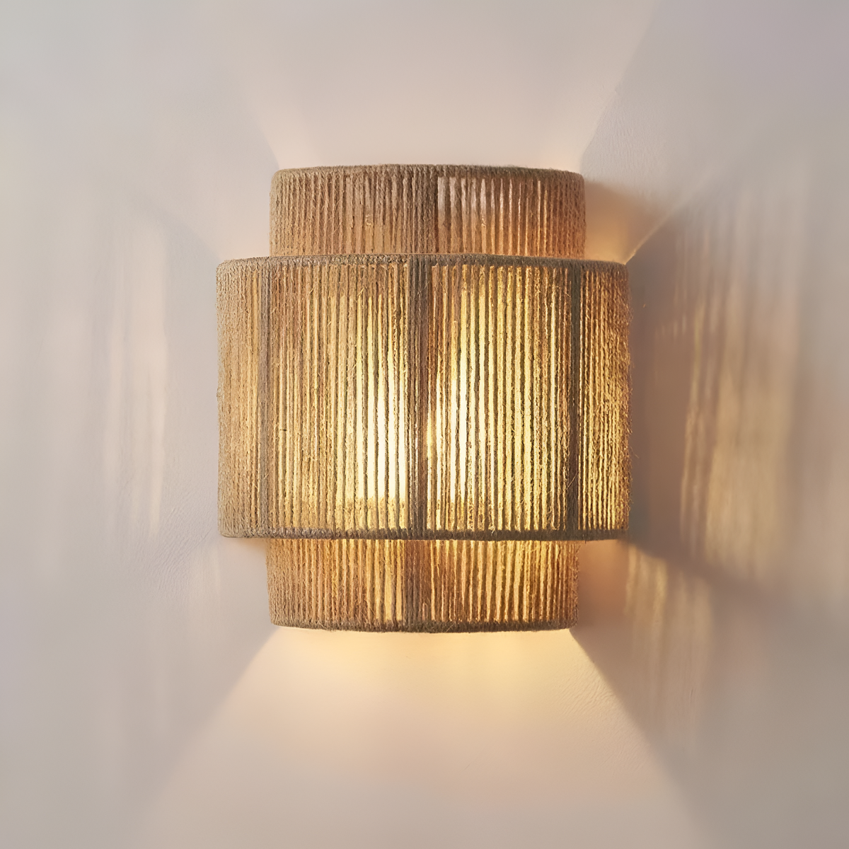 Hemp Rope Wall Sconce - Bohemian Style - Rustic Wall Lamp - LED - 1-Light - Image 2