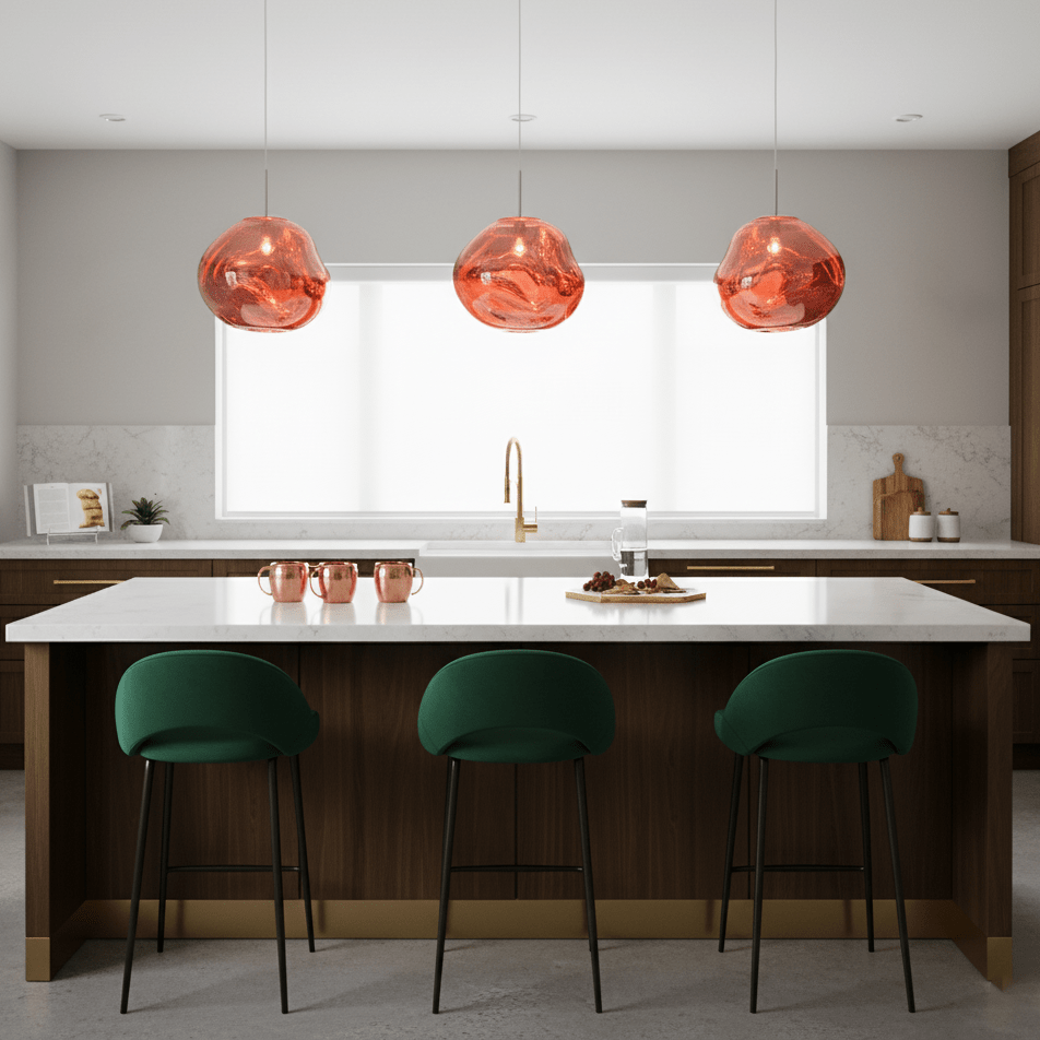 Lava Glass Pendant Light - Modern Style - Unique Dome Design - Image 3