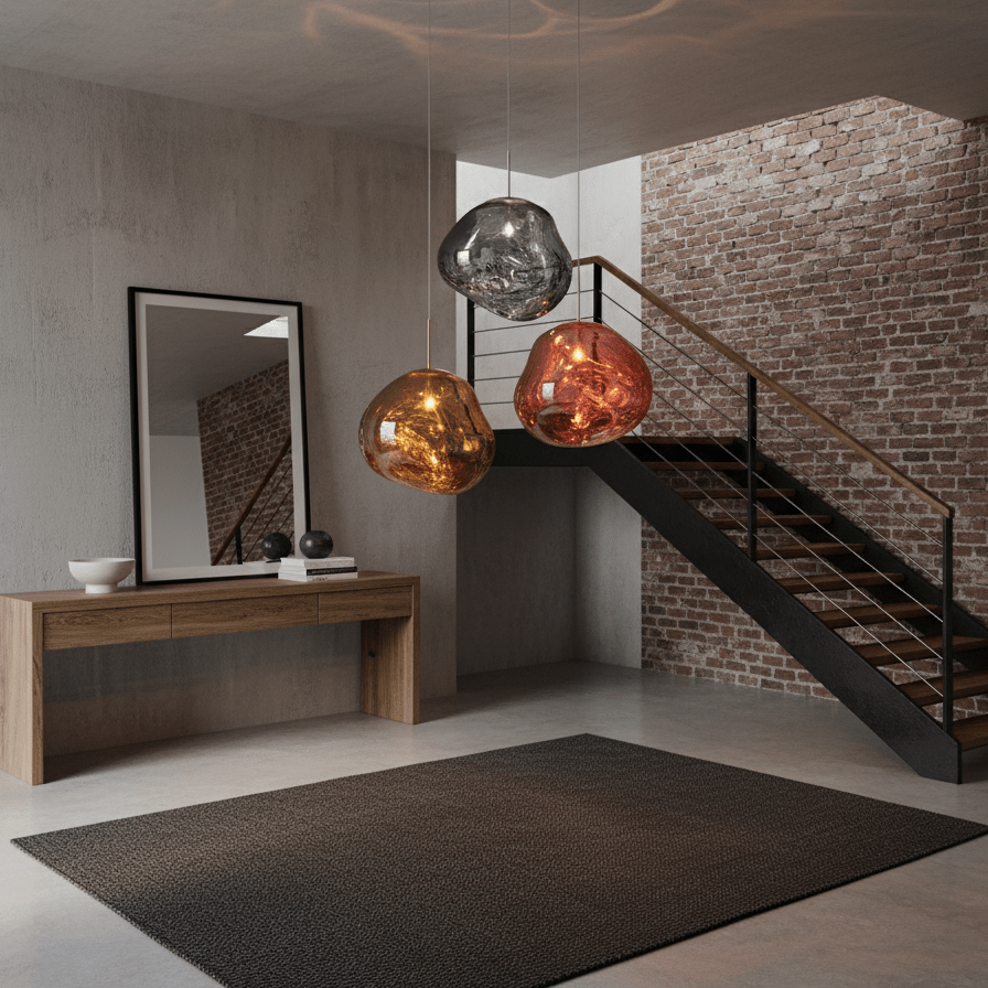 Lava Glass Pendant Light - Modern Style - Unique Dome Design - Image 4