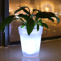 LED Illuminated Planter - Indoor & Outdoor - Wireless Decor - Modern Flower Pot