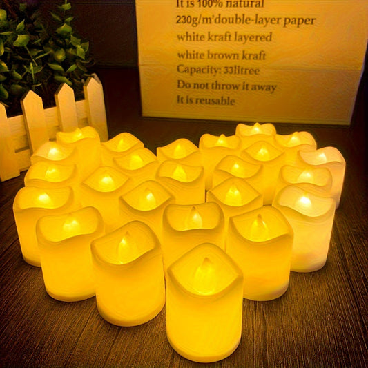 LED Tea Lights Set - Battery Operated Candles - Flickering Flameless - Decorative Lighting - Image 1
