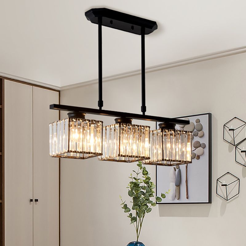 Linear Pendant Light - Multi-Light Fixture - Elegant Glass Shade - Contemporary Style - Image 1