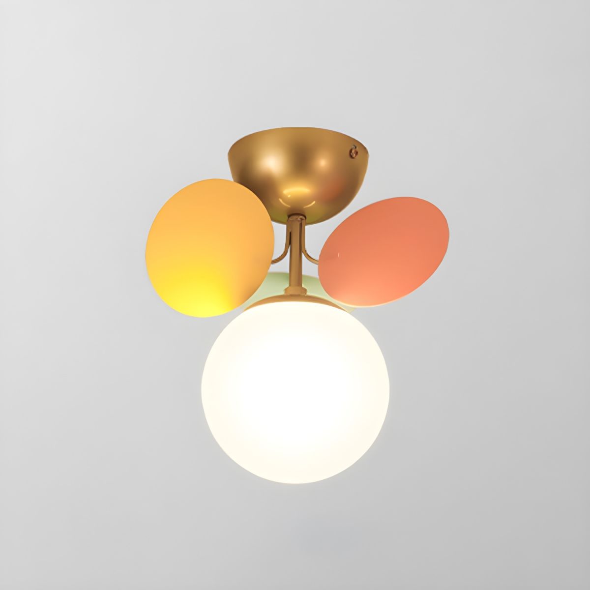 Macaron Style Glass Globe Ceiling Light - Modern Flush Mount Lamp - Stylish Lighting - Image 3