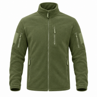 Men's Fleece Jacket | Stand Collar & Full Zip | Classic Jacket with Zippered Pockets for Everyday & Outdoor Use