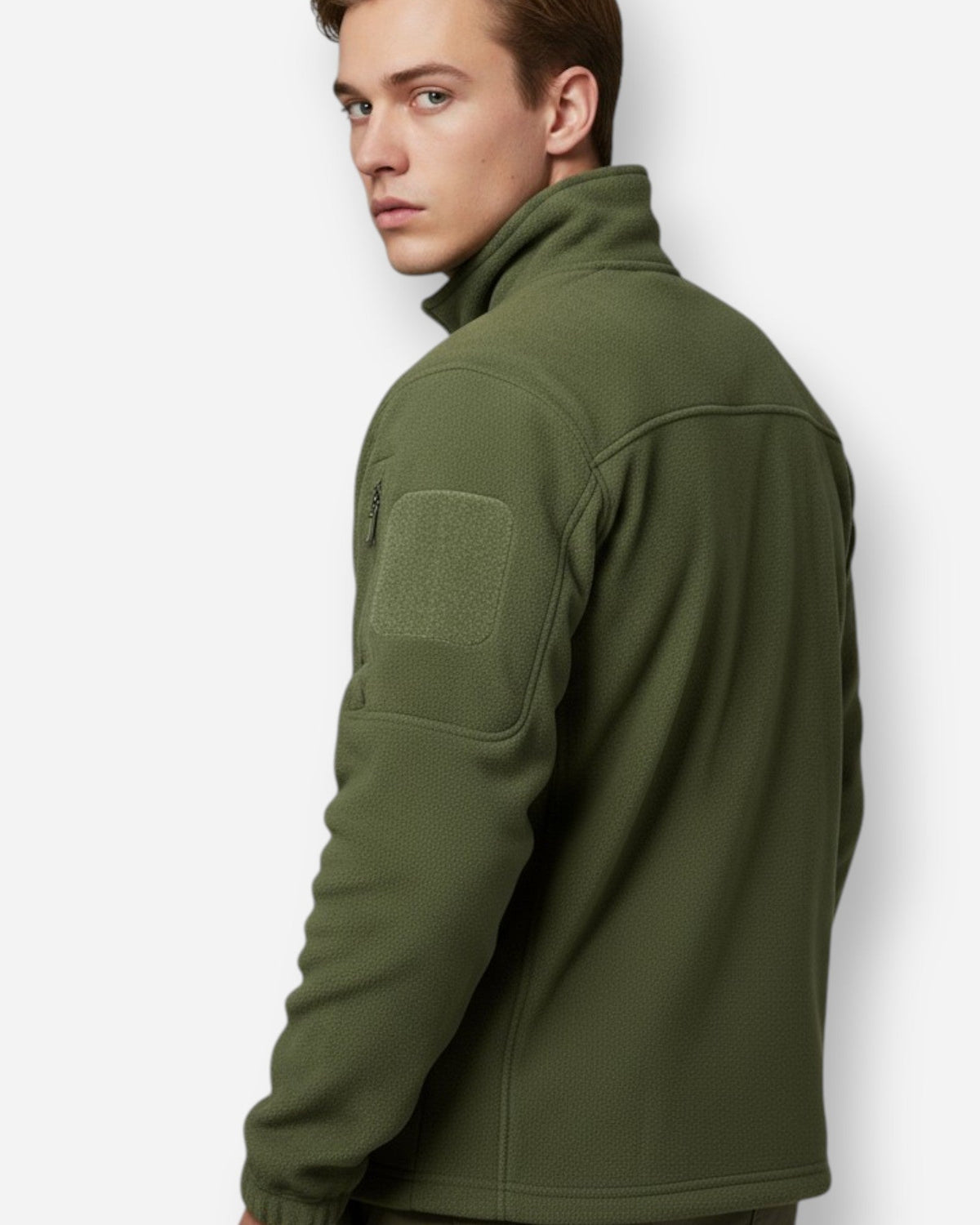 Men's Fleece Jacket | Stand Collar & Full Zip | Classic Jacket with Zippered Pockets for Everyday & Outdoor Use