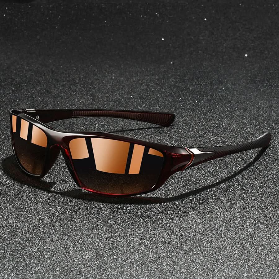 Men's Polarized UV400 Sports Sunglasses – Lightweight Frame and Rubberized Temples