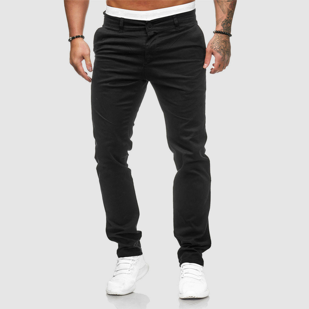 Men's Slim-Fit Chino Trousers