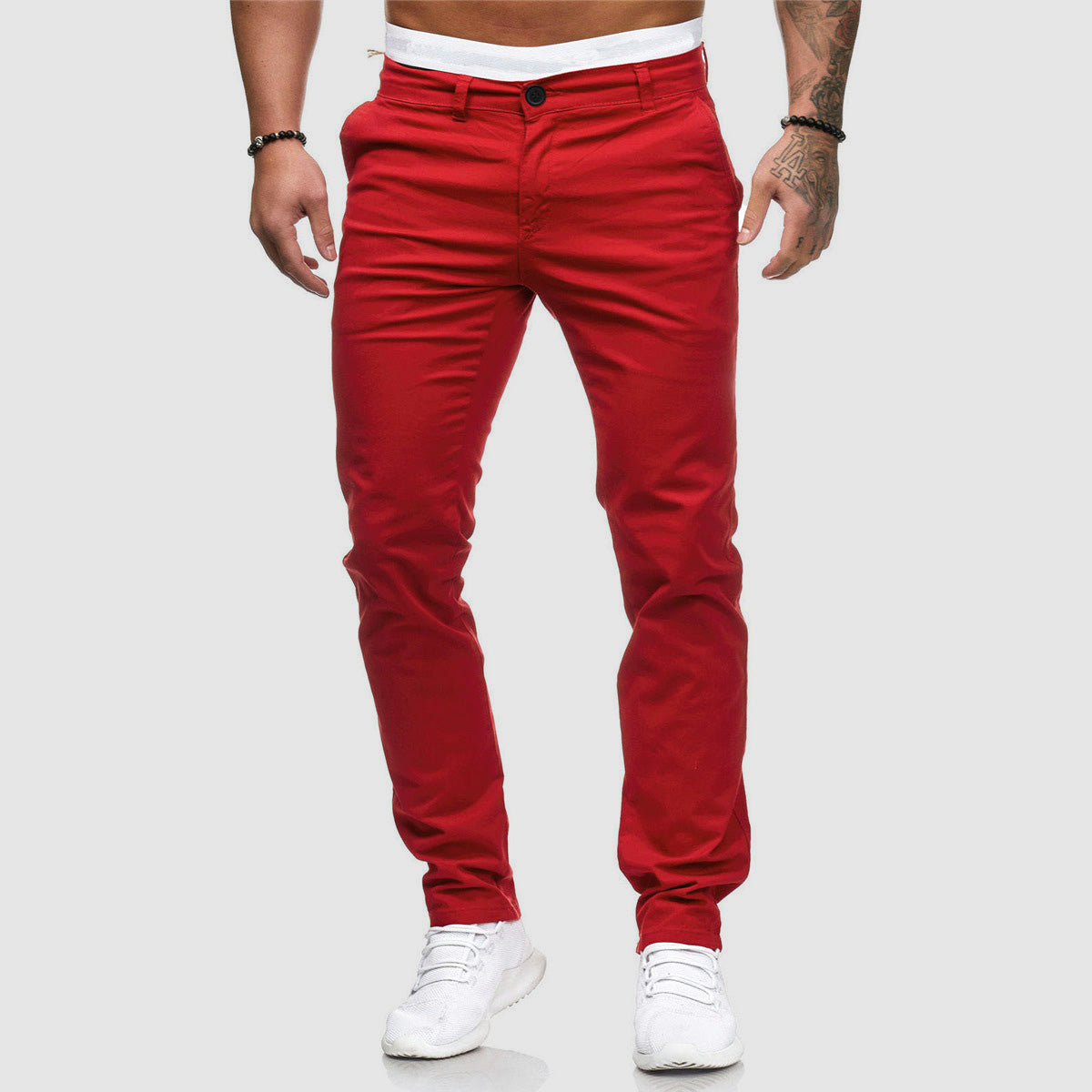 Men's Slim-Fit Chino Trousers