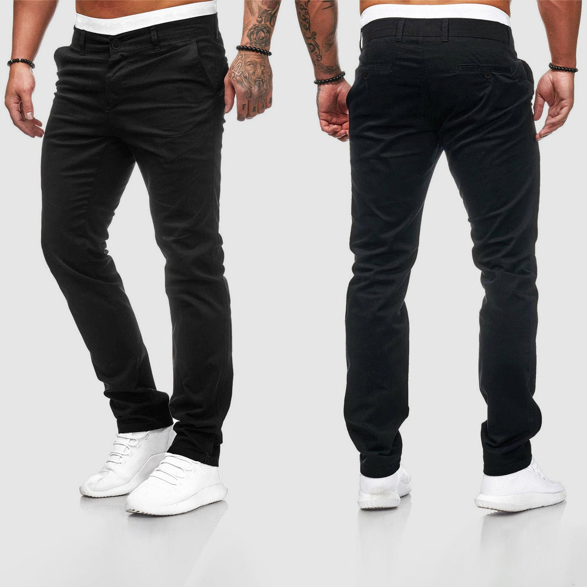 Men's Slim-Fit Chino Trousers