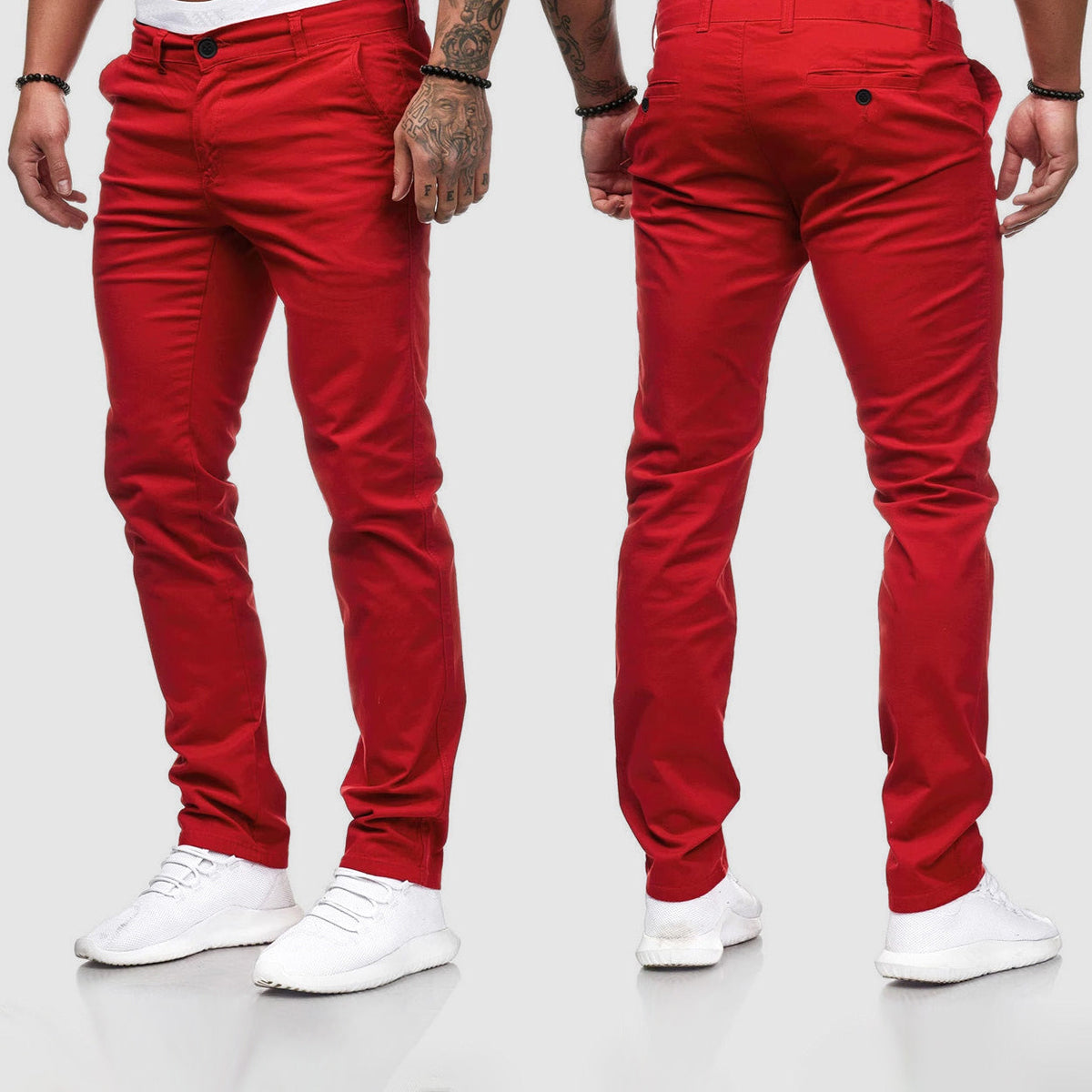 Men's Slim-Fit Chino Trousers