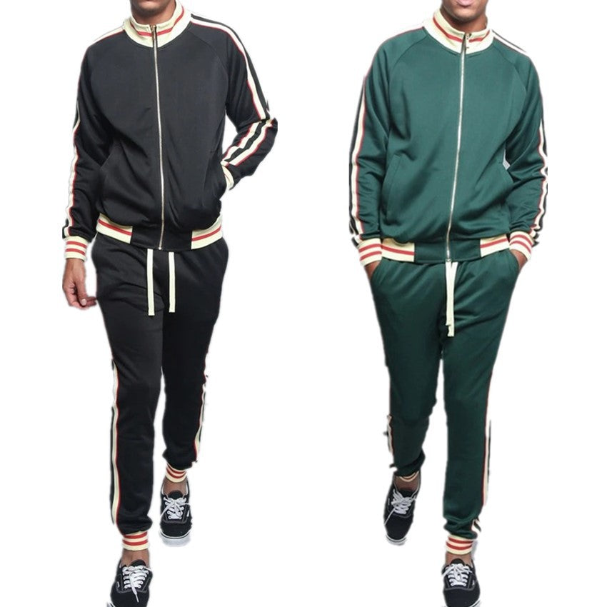 Men's Tracksuit | Striped Jacket & Joggers - Comfort – Hudson & Pine