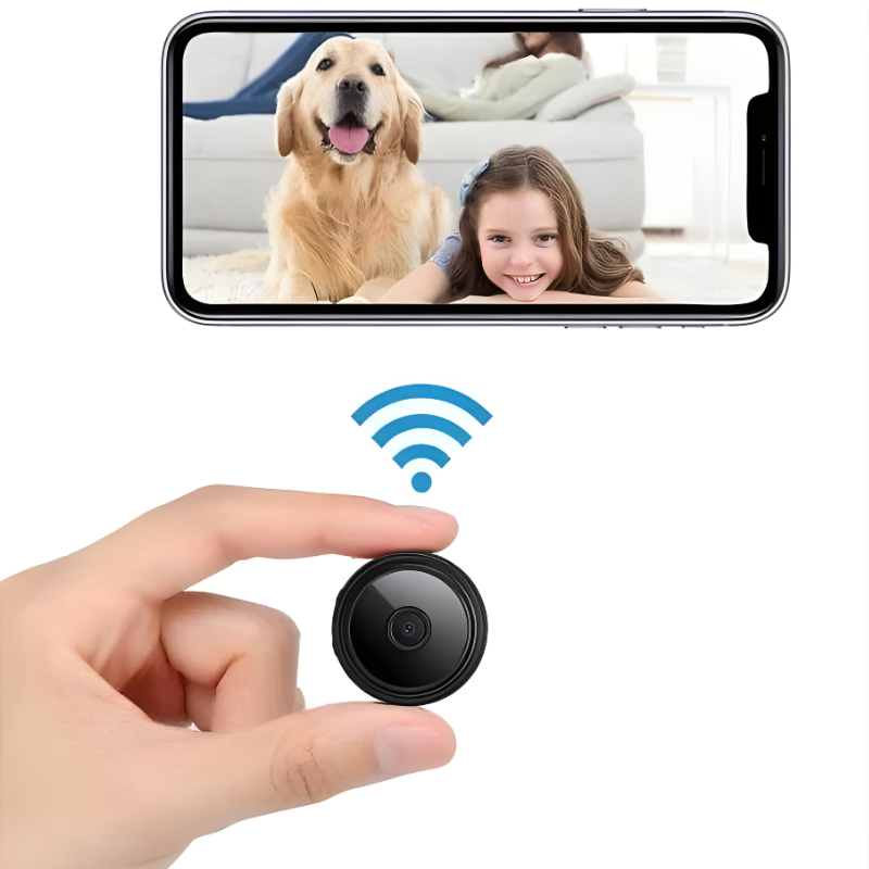 Mini Wireless Security Camera with HD Live Feed & Night Vision